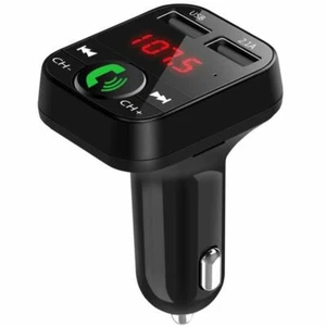 Car Kit Hands-free Wireless Bluetooth FM Transmitter LCD MP3 Player USB Charger - Picture 1 of 2