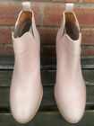 Ladies Next Pale Pink Leather Ankle Boots Size 7/40 RRP £55