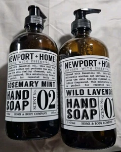 NEWPORT + Home Rosemary Mint No. 02 + Wild Lavender No. 01 Liquid Hand Soap 16oz - Picture 1 of 4