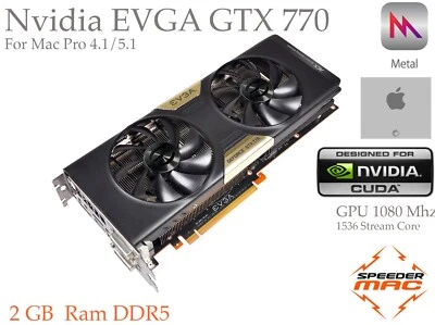  GTX 770 2GB DDR5 For apple Mac Pro, Metal  Mojave Catalina Monterey Sonoma - Immagine 1 di 4