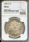 1882 O $1 Morgan Silver Dollar NGC MS62