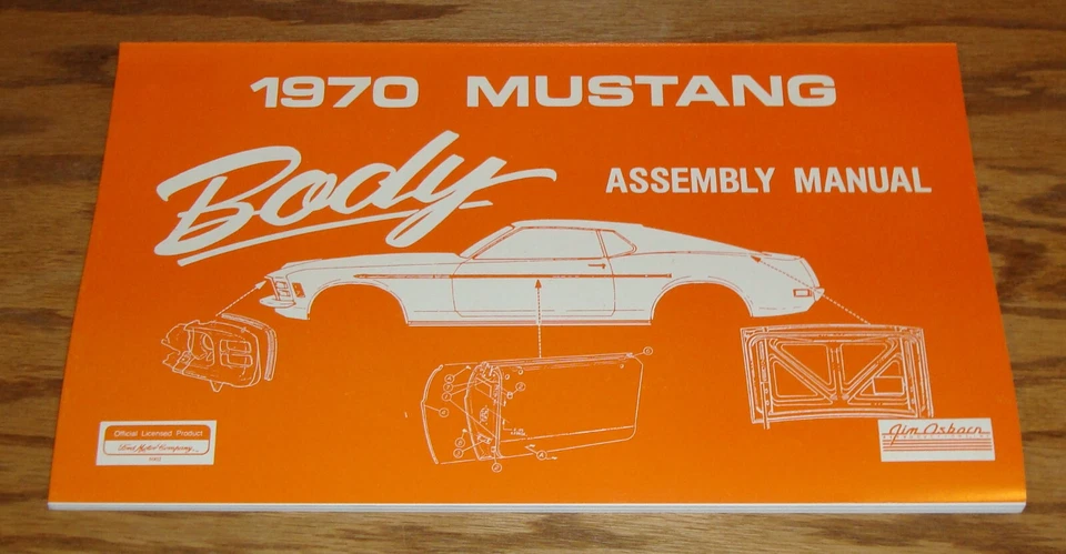 Ford Mustang 1970 manual de montaje de carrocería 70 Foto 1 de 1