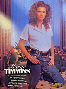 Ilustración de revista vintage 1990 Margo Timmins cantante principal vaquero adictos - Imagen 1 de 1