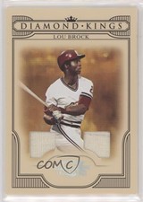 2008 Donruss Threads Diamond Kings Materials /100 Lou Brock #DK-49 HOF