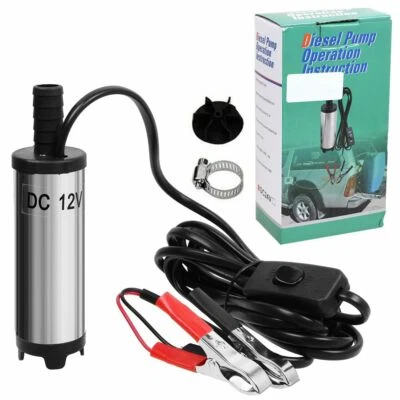 12V Edelstahl Tauchpumpe 38 mm Diesel Öl Wasserpumpe Bootpumpe Transfer Auto KFZ - Bild 1 von 4