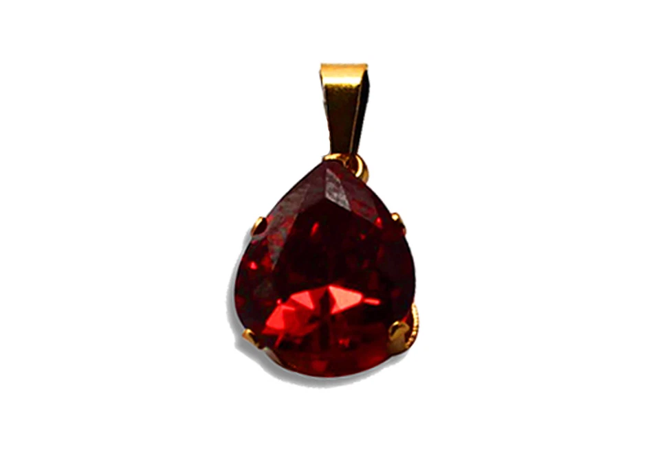 Bahnmüller Edelstahl Stein Anhänger 13 x 10mm (1340) 18 Karat Vergoldet - Bild 1 von 1