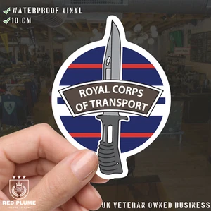 Royal Corps of Transport Vinyl Aufkleber, TRF Farben & Bajonett Design - 10 cm - Bild 1 von 5