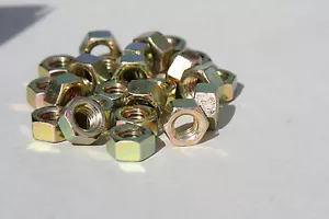1/4-20 - 5/16-18 - 3/8-16 ACABADO TUERCA HEXAGONAL GRADO 8 ZINC AMARILLO SURTIDO - Imagen 1 de 1