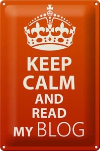 Blechschild Spruch 20x30 cm Keep Calm and read my block Deko Schild tin sign - Picture 1 of 5