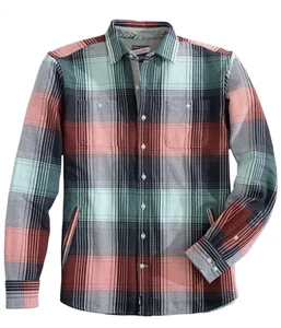 NEW JOHNNIE-O LAKE STOKED LONG SLEEVE PLAID SHIRT JACKET SHACKET SIZE MEDIUM - Picture 1 of 7