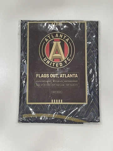 NEW ! Atlanta United FC Flag Black, Original Packaging Cover