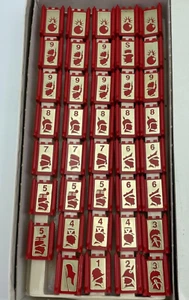 STRATEGO Board Game Milton Bradley 1986 Red Army Replacement Pieces 39 Total - Picture 1 of 13