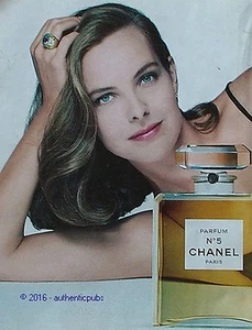 REKLAME CHANEL NR. 5 PARFUM EGERIE SCHAUSPIELERIN CAROLE BOUQUET VON 1993 FRANZÖSISCHE ANZEIGE PUB - Bild 1 von 1
