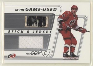 2002-03 In the Game-Used Stick & Jersey /75 Ron Francis #SJ-40 HOF