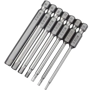 Hex Head Allen Wrench Drill Bit Set Screwdriver Socket 1/4" Hex Shank H1.5 - H14 - Picture 1 of 28