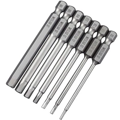 Hex Head Allen Wrench Drill Bit Set Screwdriver Socket 1/4" Hex Shank H1.5 - H14 - Image 1 of 4