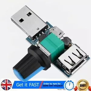 USB Fan Speed Controller DC 4-12V Reducing Noise Multi-stall Adjustment Governor - Picture 1 of 4