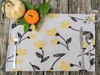 DaDa Bedding Yellow Fleur Floral Botanical Dining Table Placemats - Set of 4-...