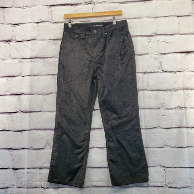 LUCKY BRAND Pantalones Mujer 10/30 Cortos Mini Bota Bridgette Cremallera Tobillo Terciopelo Negro Foto 1 de 4