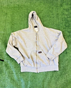 Vintage Dickies Hoodie Mens L Thermal Lined Heavyweight Full Zip Y2K Grunge - Picture 1 of 8
