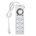BN-LINK 8 Outlet Surge Protector with Mechanical Timer (4 Outlets Timed, 4 