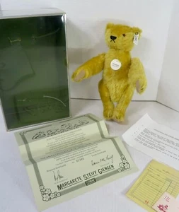 1909 STEIFF PURZELBAUM BÄR 1990 REPLIKA IN BOX COA QUITTUNG - TOP 406553 - Bild 1 von 12