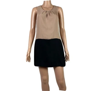 Gap Women’s Sleeveless Overall Dress Size 0 Beige & Black - Picture 1 of 6