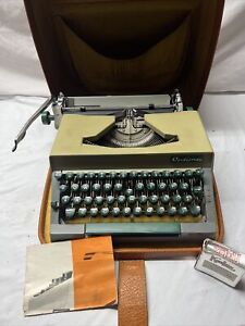 Vintage Optima Super Portable Typewriter With Case And Original Manuals