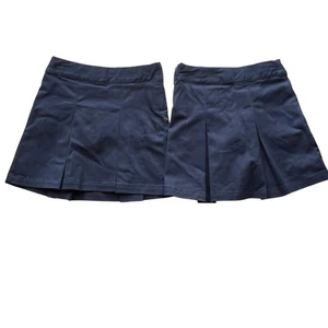 Cat & Jack Navy Blue Pleated School Uniform Skorts Girls Size 5 (2-Pack) - Picture 1 of 11