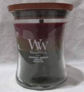 Yankee WoodWick Hourglass Candle Jar 9.7 oz HEARTHSIDE TRILOGY crackles as burns - Picture 1 of 5