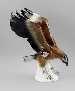 9943201-d Porzellanfigur Naturgetreuer Adler Gräfenthal  20x11x28cm - Picture 1 of 1