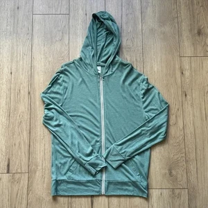 Alternative Earth Lightweight Soft Light Green Zip-Up Hoodie Men’s Large - Picture 1 of 7