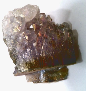 ✅ Fluorita~Con inclusiones de goethita~Racimo de cuarzo~Muestra mineral~19,5 gramos - Imagen 1 de 10