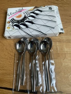 WMF Frankfurt Cromargan Posate 6 Cucchiaini Da Uovo 12,1 Cm In Ottime Condizioni - Immagine 1 di 4