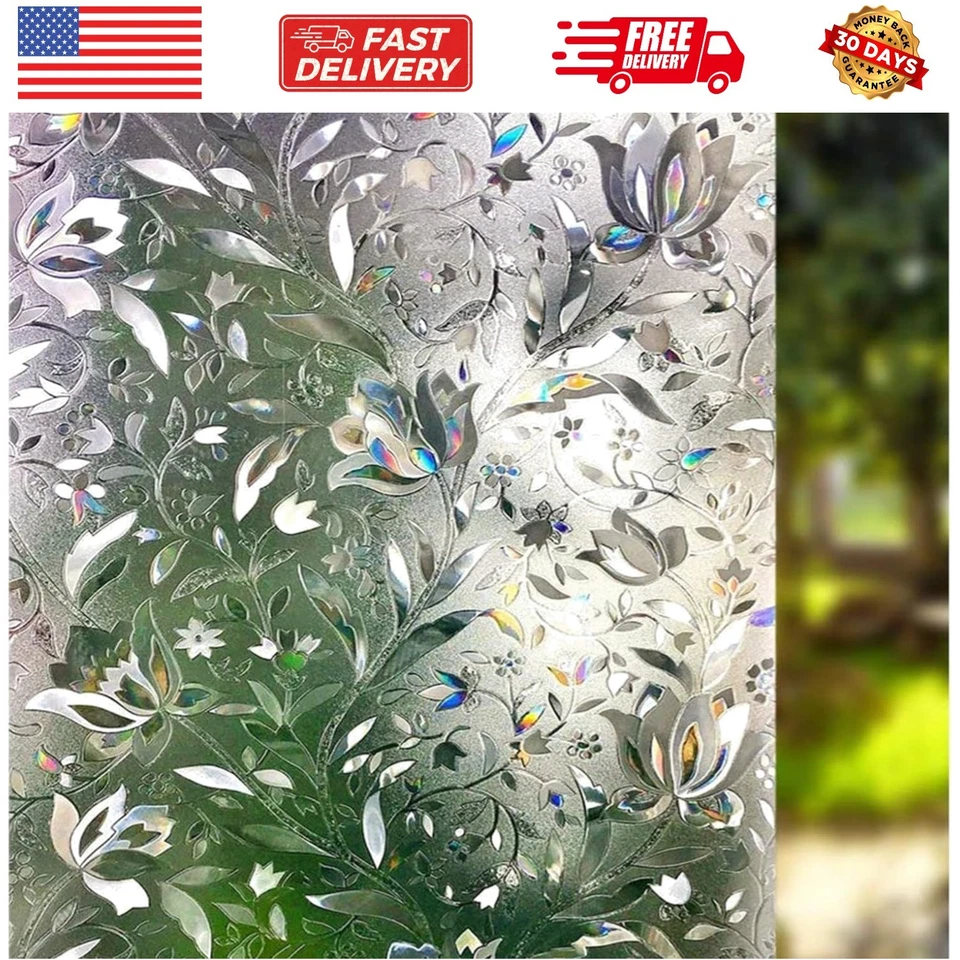 Lemon Cloud 3d No Glue Static Decorative Frosted Privacy Window Films for Glass