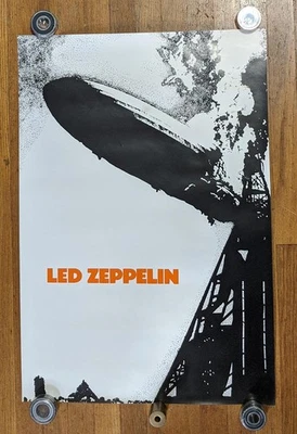 Póster promocional Led Zeppelin raro 1969 primer LP Reino Unido Foto 1 de 4