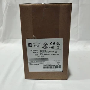 Sealed Allen Bradley 25A-D1P4N104 /B PowerFlex 523 AC Drive 0.4kW US Free Tax - Picture 1 of 4