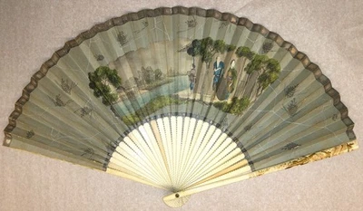 Plegable victoriano, japonés con hueso Taka Maki-E (Bos Taurus) pintado a mano Foto 1 de 4