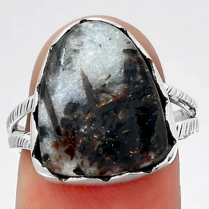 Natürlicher Astrophyllit - Russland 925 Sterling Silber Ring Gr.7,5 Schmuck R-1338 - Bild 1 von 5