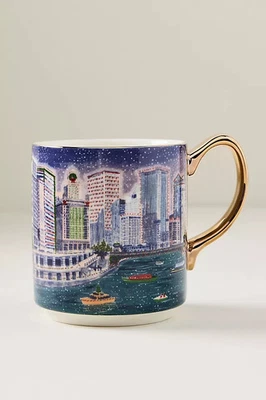 全新 Anthropologie Holiday in the City Mug 2025 - 芝加哥 — 第 1/4 张图片