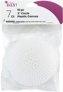 CousinDIY Plastic Canvas Shape 7 Count 3" 10/Pkg-Circle Clear - Picture 1 of 1