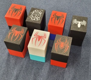 Spiderman deck box - Magic mtg - SpiderGwen Miles Morales Venom Silk Punk CUSTOM - Picture 1 of 23