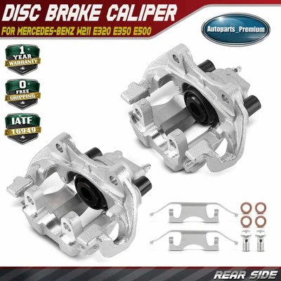 2x Rear Brake Caliper with Bracket for Mercedes-Benz W211 E320 E350 E500 SL500 - Image 1 of 4