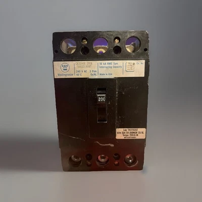 Westinghouse 200amp 3pole 240V CA3200X Circuit Breaker Flawed ￼ - Image 1 of 3