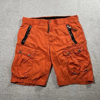 RLX Ralph Lauren Cargo Shorts Mens 33 Orange Military Utility Zip Pockets - Image 1 of 4