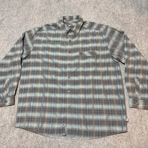 REI Shirt Mens Extra Large Blue Plaid Button Up Collared Long Sleeve - Picture 1 of 11