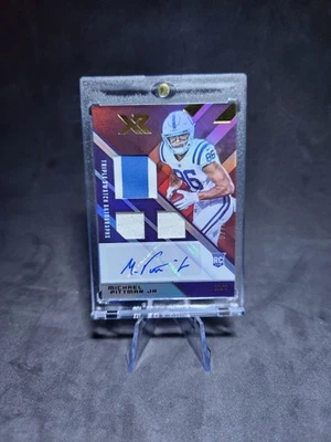 2020 PANINI XR FOOTBALL MICHAEL PITTMAN TRIPLE SWATCH RC AUTO /75 #222 🔥  - Image 1 of 4