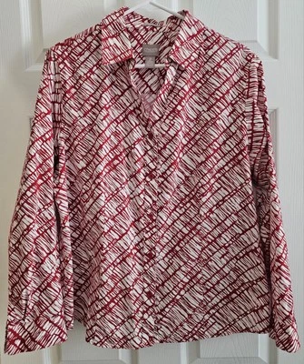 Chico's Sz. 2 Wrinkle Resistant Blouse Long Sleeves Casual - Image 1 of 4