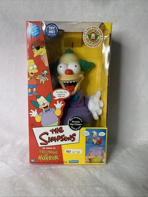 原版 2001 年玩伴辛普森一家 Krusty the Clown Talking Good/Evil 娃娃 未拆封 — 第 1/4 张图片