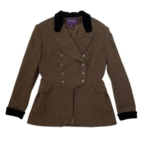 Vintage Ralph Lauren Collection Purple Label 1994 braun Tweed Blazer - Größe 10 - Bild 1 von 7